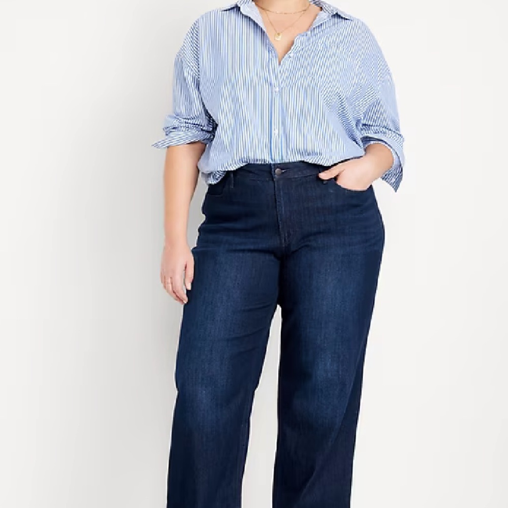 Old Navy Women's High Rise WOW Wide Leg Jeans Size 22W Long